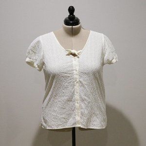 NWOT Ivory Eyelet Blouse